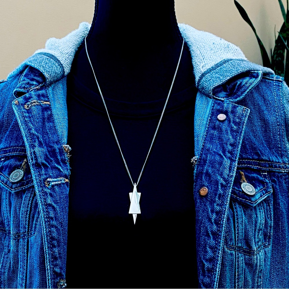 Gucci 925 Silver Star of David  Necklace 24".